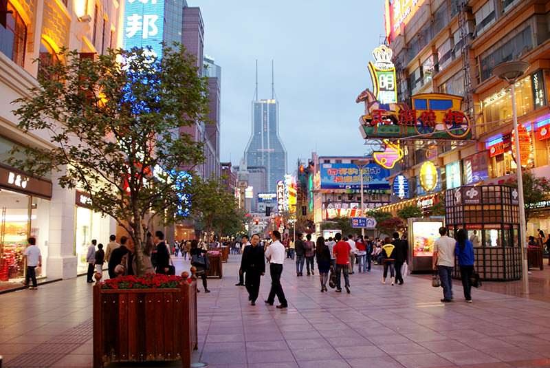 خیابان نانجینگ شانگهای در چین