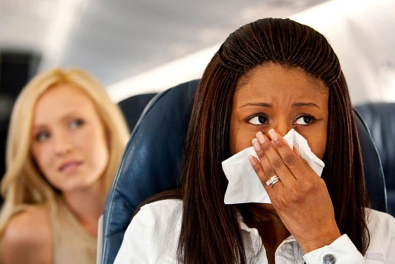جلوگیری از بیمار شدن در هواپیما