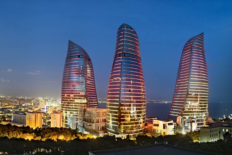 برج‌ های شعله در باکو