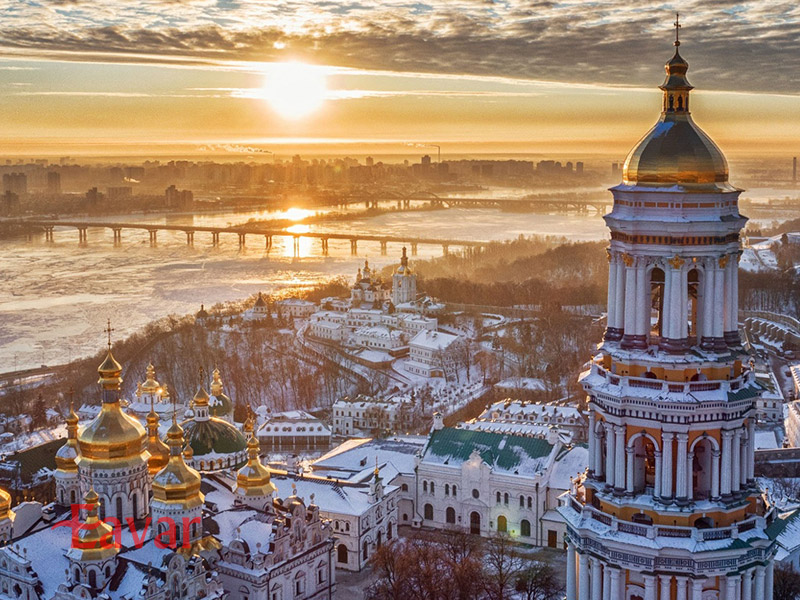 شهر کیف اوکراین در زمستان