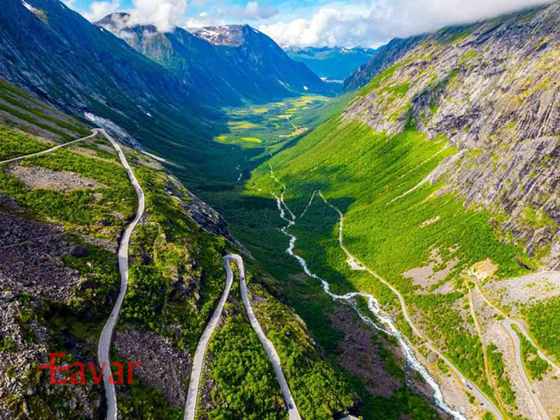 جاده ترول از مناظر طبیعی نروژ