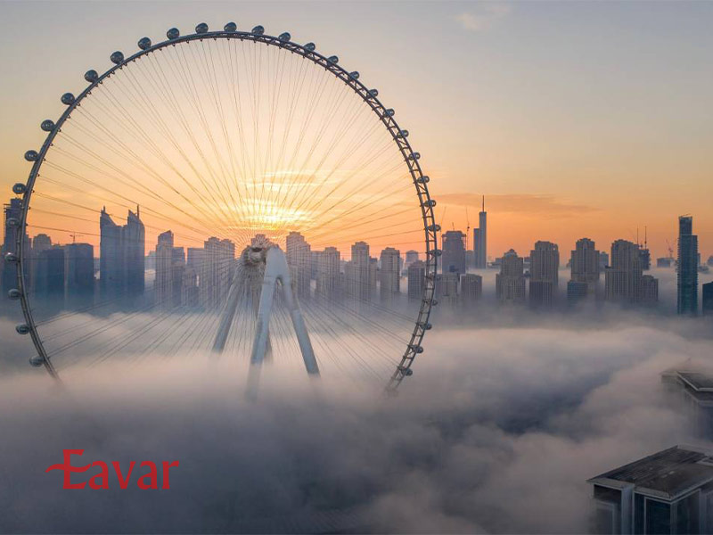 ارتفاع چرخ و فلک دبی