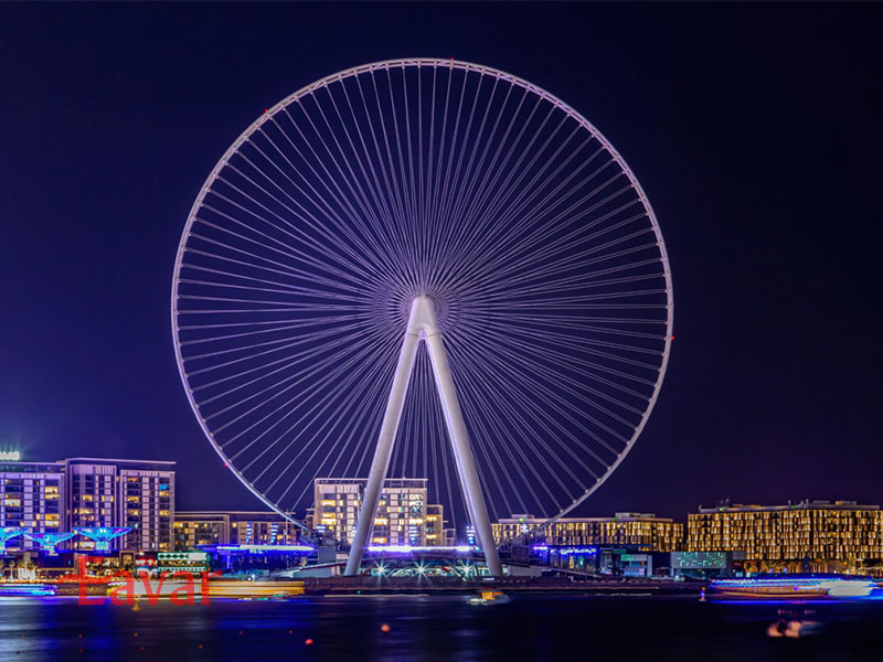 چرخ و فلک دبی در شب