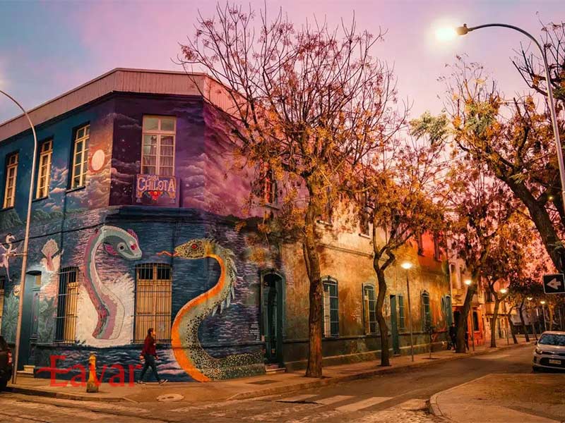 محله بلاویستا سانتیاگو در شیلی