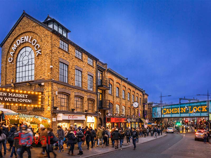 کمدن تاون از دیدنی های اطراف خانه شرلوک هلمز لندن