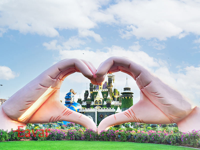 باغ گل معجزه دبی از جاذبه های مشهور دبی