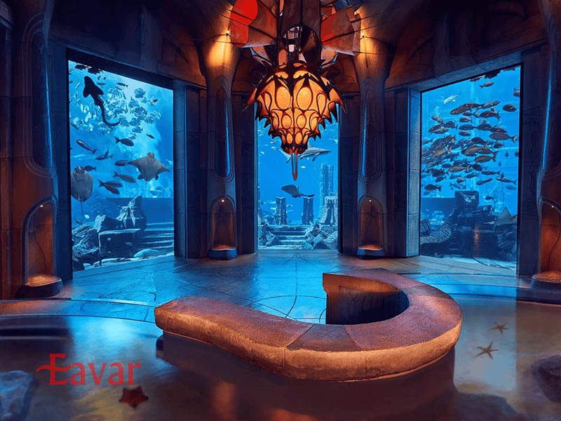 آکواریوم دنیای گمشده از دیدنی های پالم جمیرا