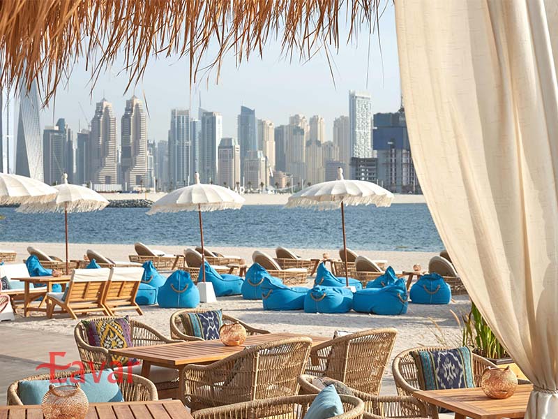 رستوران های باشگاه ساحلی ریوا پالم جمیرا