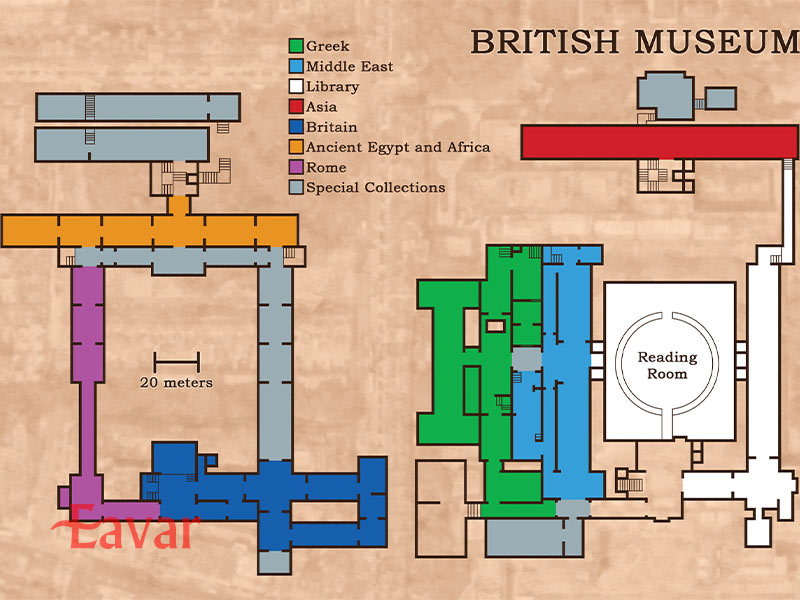 نقشه موزه بریتانیا