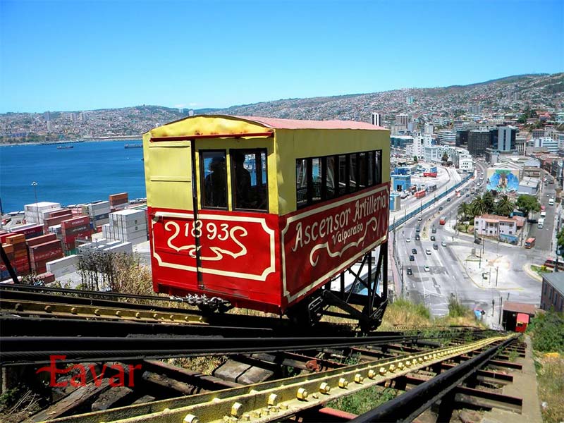 فونیکولارهای تاریخی والپارایسو از جاذبه های شیلی