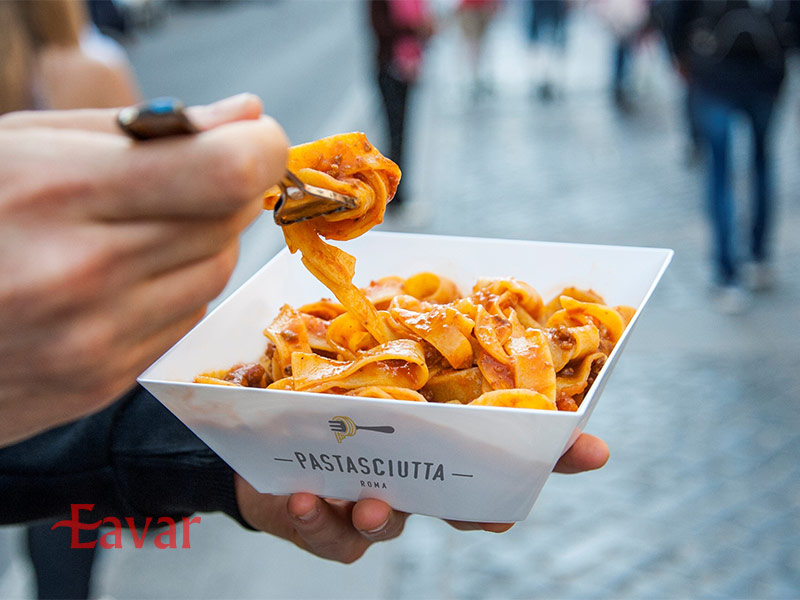 غذای خیابانی در نزدیکی واتیکان رم