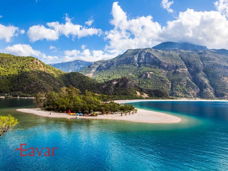 ساحل اولوnنیز از جاهای دیدنی فتحیه