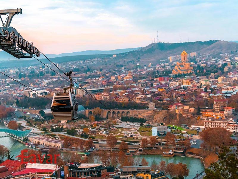 تله کابین تفلیس از جاذبه های گردشگری تفلیس