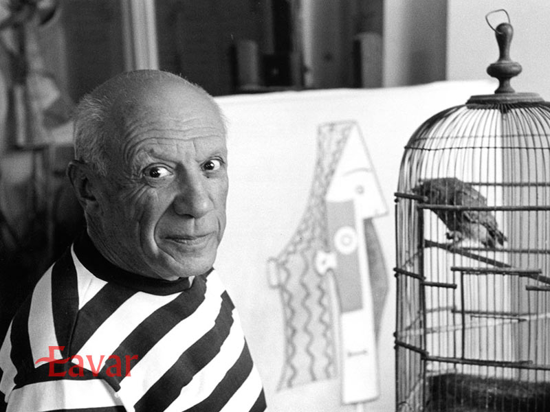 پیکاسو و پرنده اش در قفس