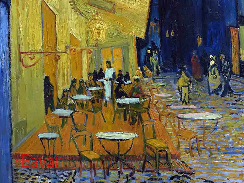 نقاشی کافه تراس در شب از ونگوگ