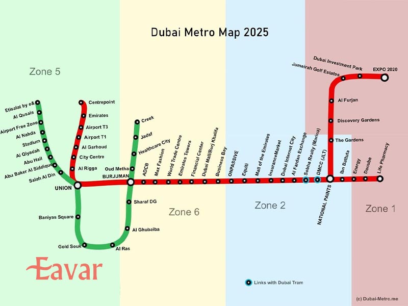 نقشه مترو دبی