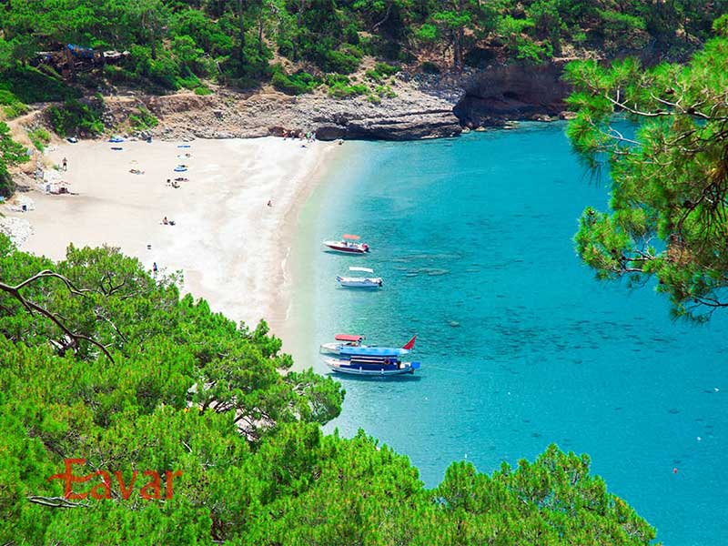 ساحل کاباک از سواحل دیدنی فتحیه