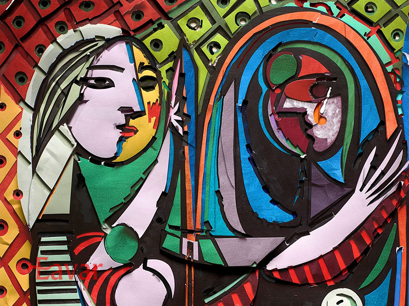 دختر در برابر آینه از آثار هنری پیکاسو