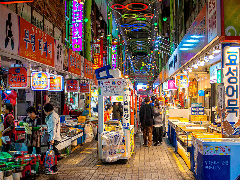 بازار گوکجه از دیدنی های بوسان