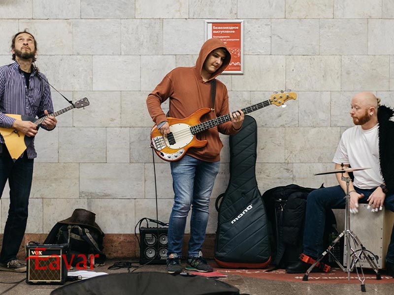 موسیقی زنده در مترو مسکو