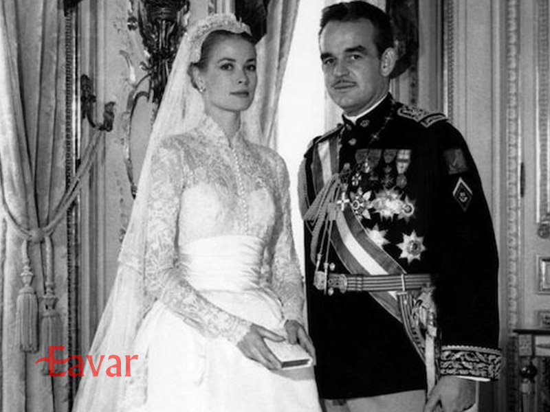 پرنسس گریس کلی و پرنس رینیه سوم موناکو در روز عروسی شان