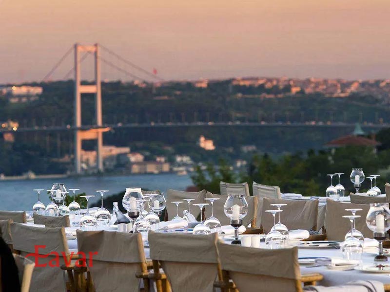 رستوران سانست از گرانترین رستوران های استانبول