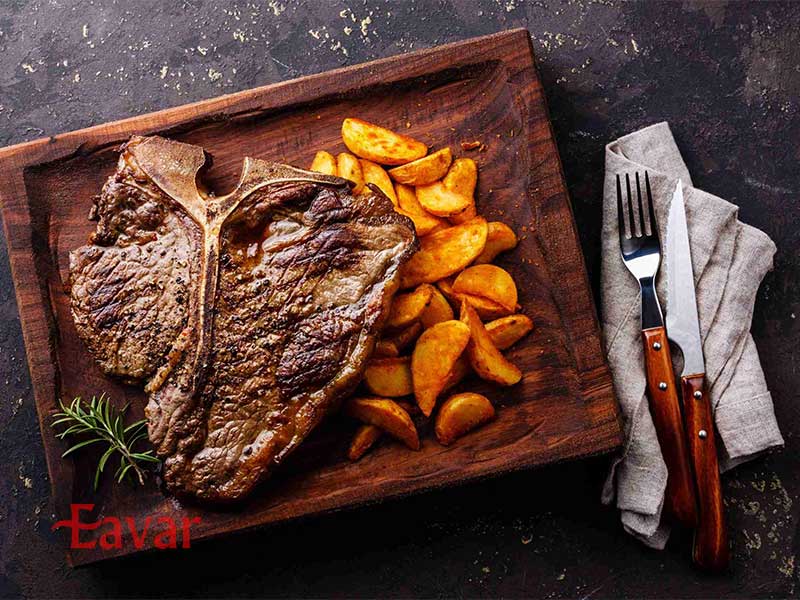 استیک تی بون از انواع استیک رستورانی
