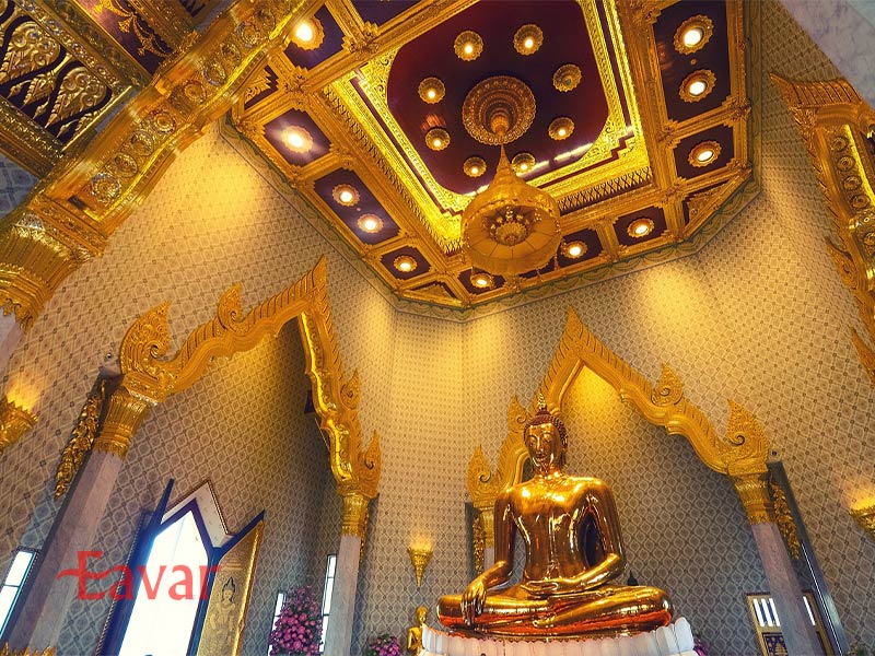 بودای طلایی بانکوک تایلند از مجسمه های مشهور بودا