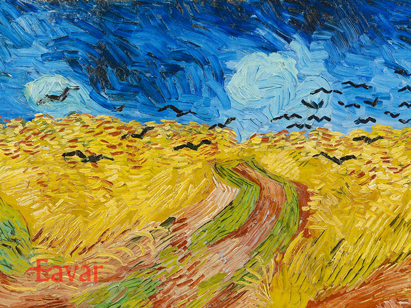 گندمزار با کلا ها از نقاشی های ونگوگ