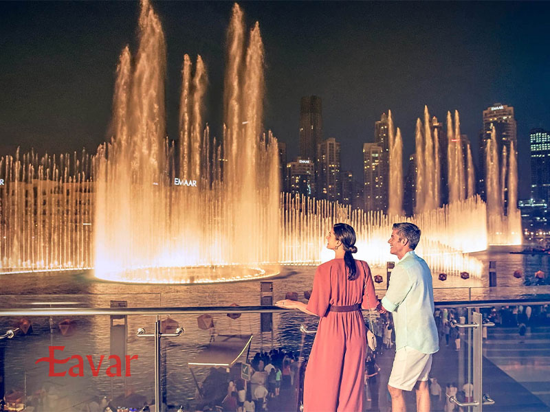 فواره دبی در شب