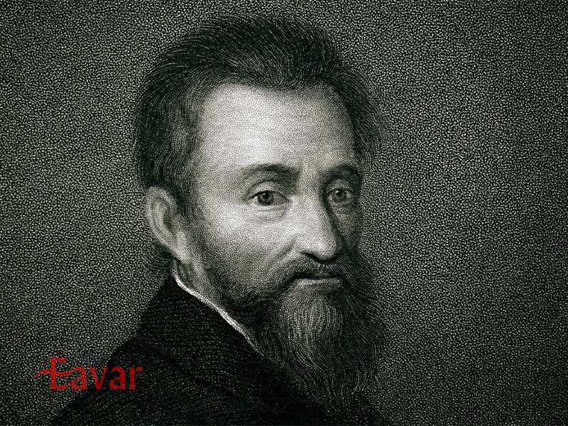 پرتره سیاه و سفید میکل آنژ