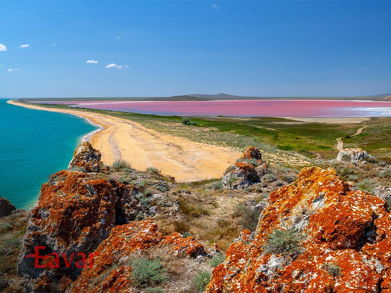 طبیعت دریاچه صورتی هیلیر در استرالیا