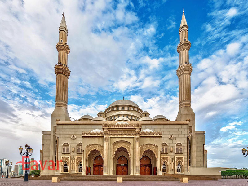 نمای بیرونی مسجد النور شارجه