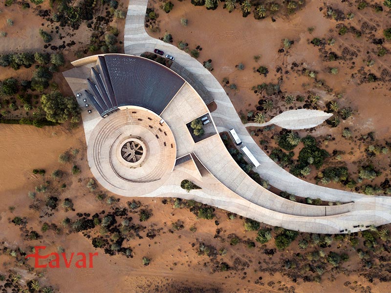 نمای هوایی مرکز باستان شناسی ملیحه شارجه