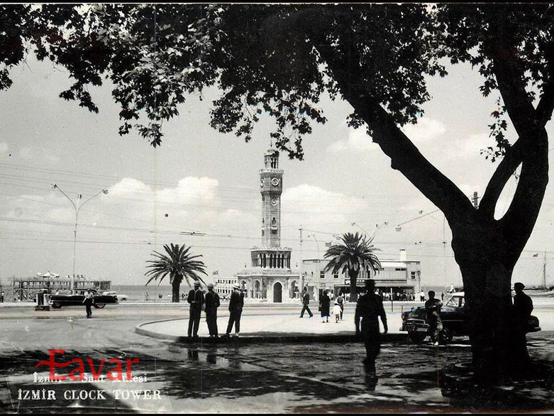 عکس قدیمی برج ساعت ازمیر