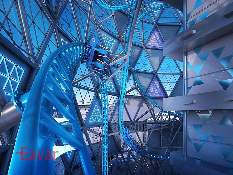 ترن هوایی توفان از ترن های هوایی دبی در مرکز خرید دبی هیلز