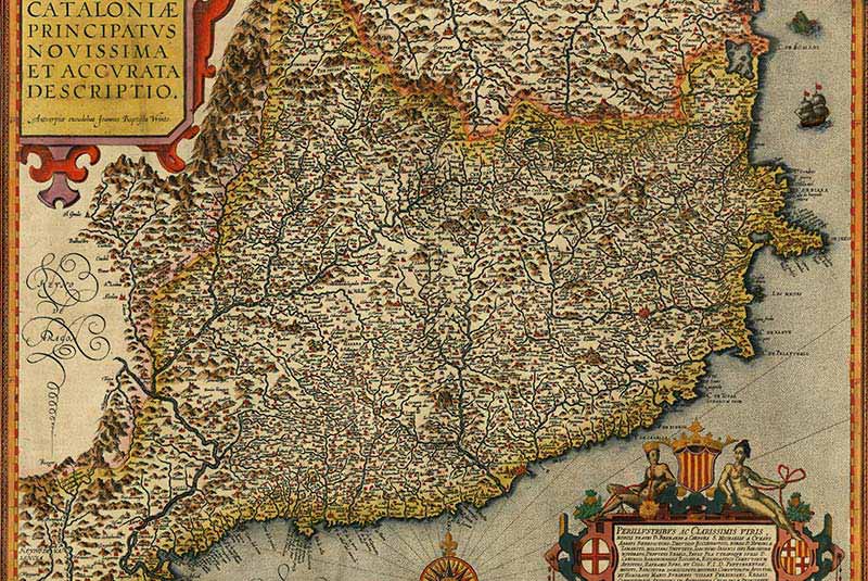 نقشه قدیمی کاتالونیا