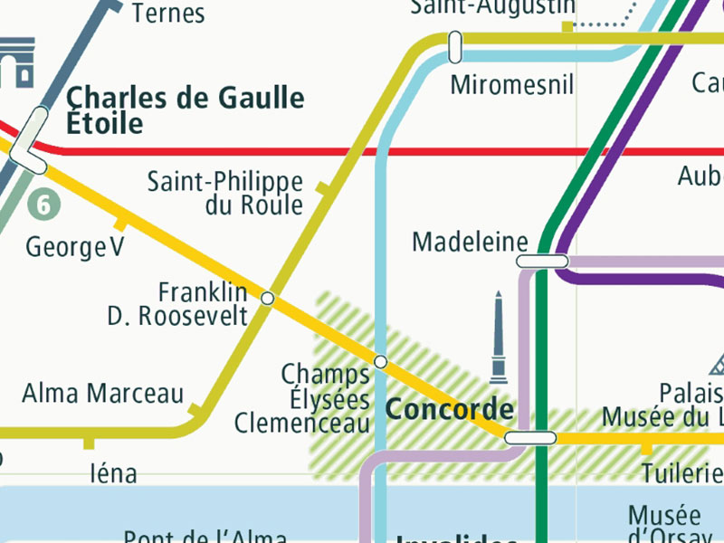 ایستگاه های مترو شانزلیزه پاریس