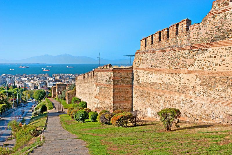 دیوارهای بیزانسی از دیدنی های تسالونیکی