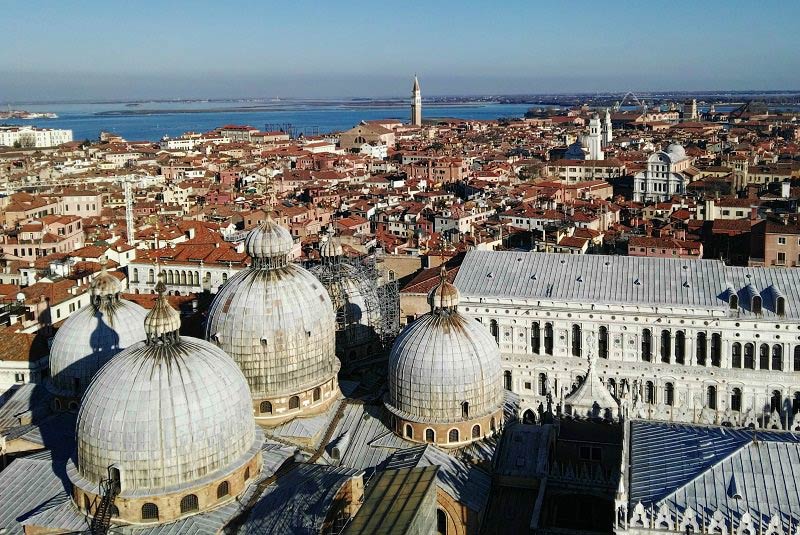 منظره ونیز از بالای برج ناقوس سن مارکو