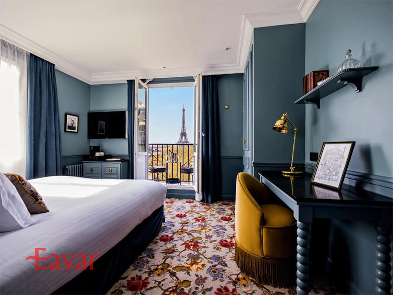 ویو برج ایفل در اتاق Hotel Duquesne Eiffel